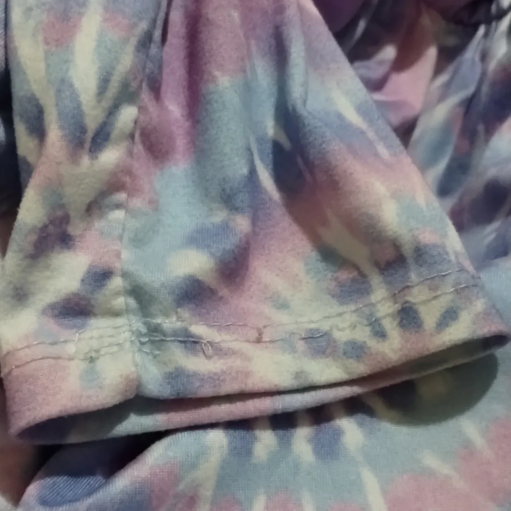 between 6X Girl Tiedye Long Sleeve A-Line coloured patterns spiral swirl dress
